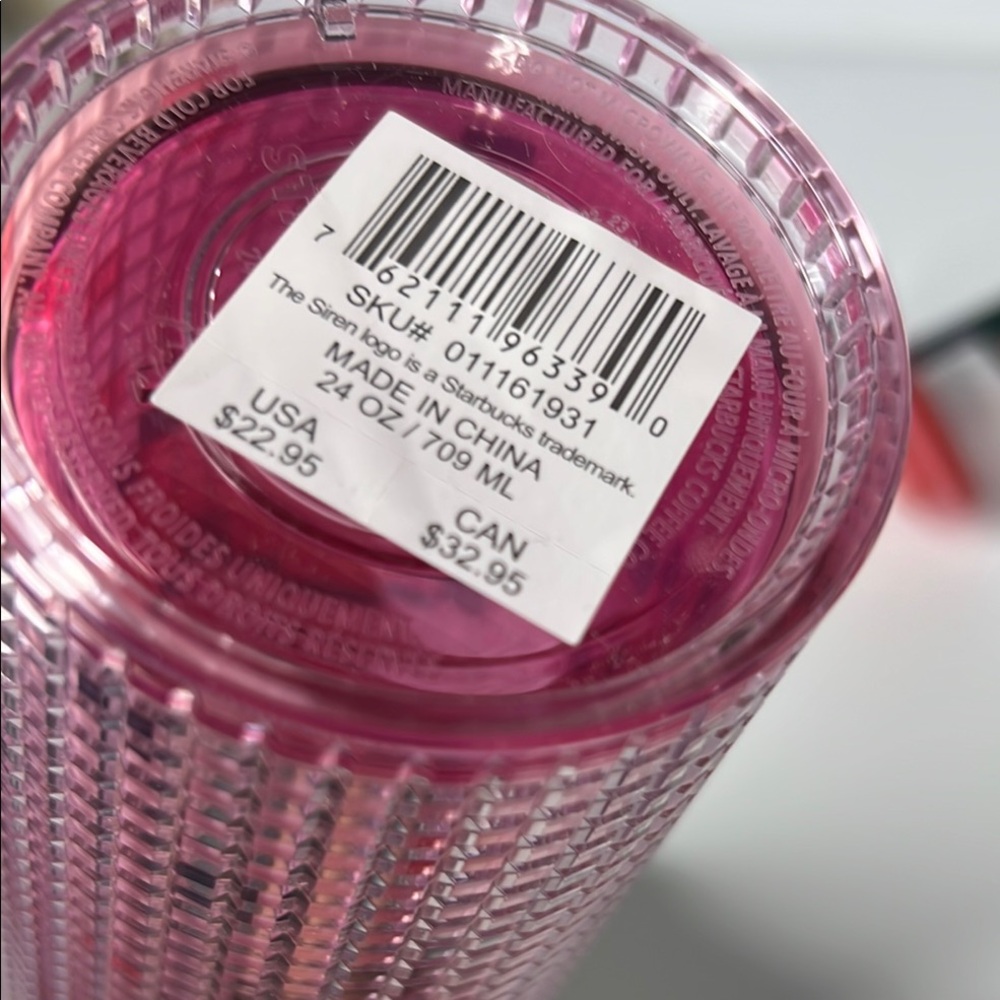 Starbucks Mosaic Pink Tumbler with Straw - Picture 5 of 5